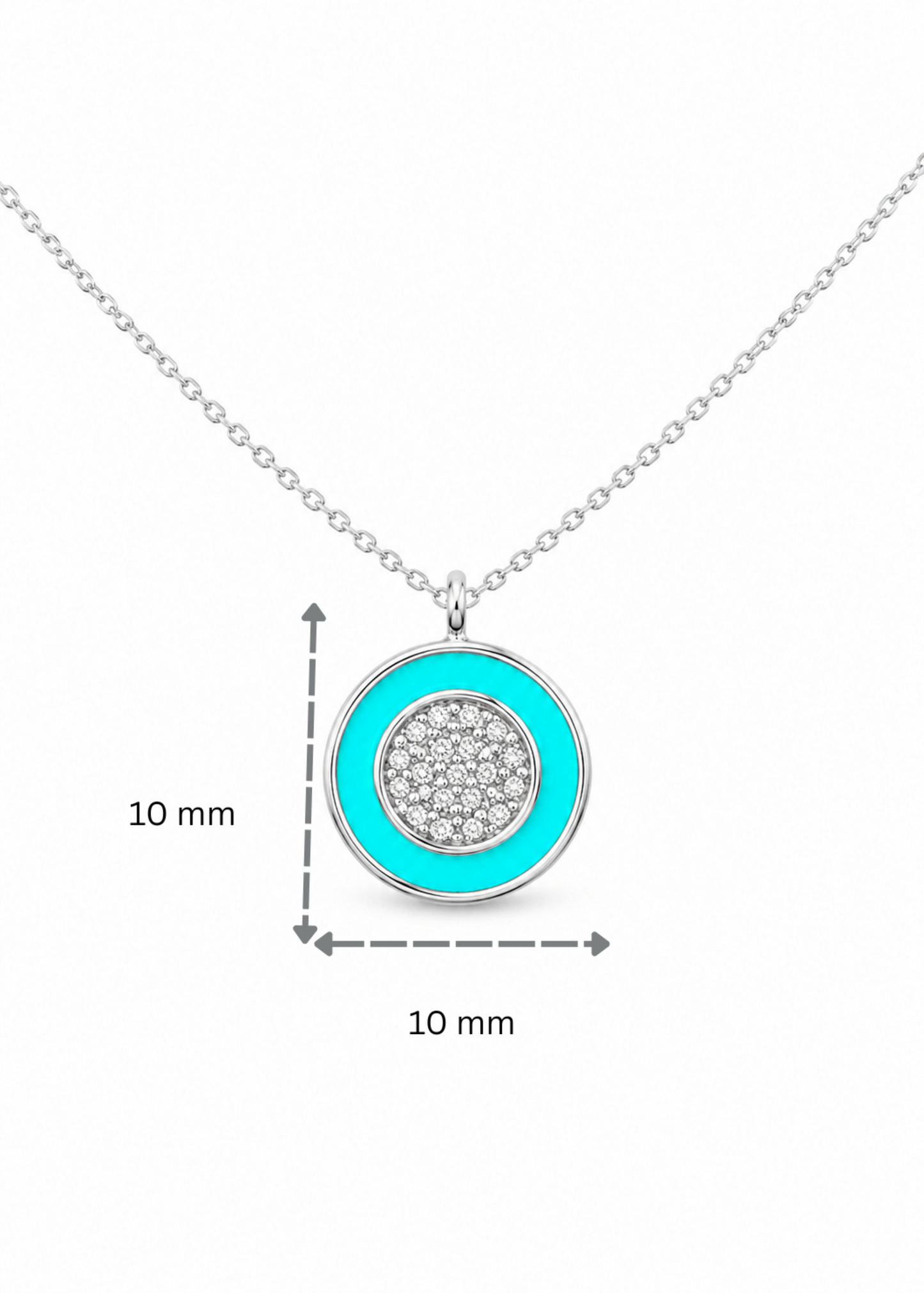 Turquoise Enamel -925 Sterling Silver