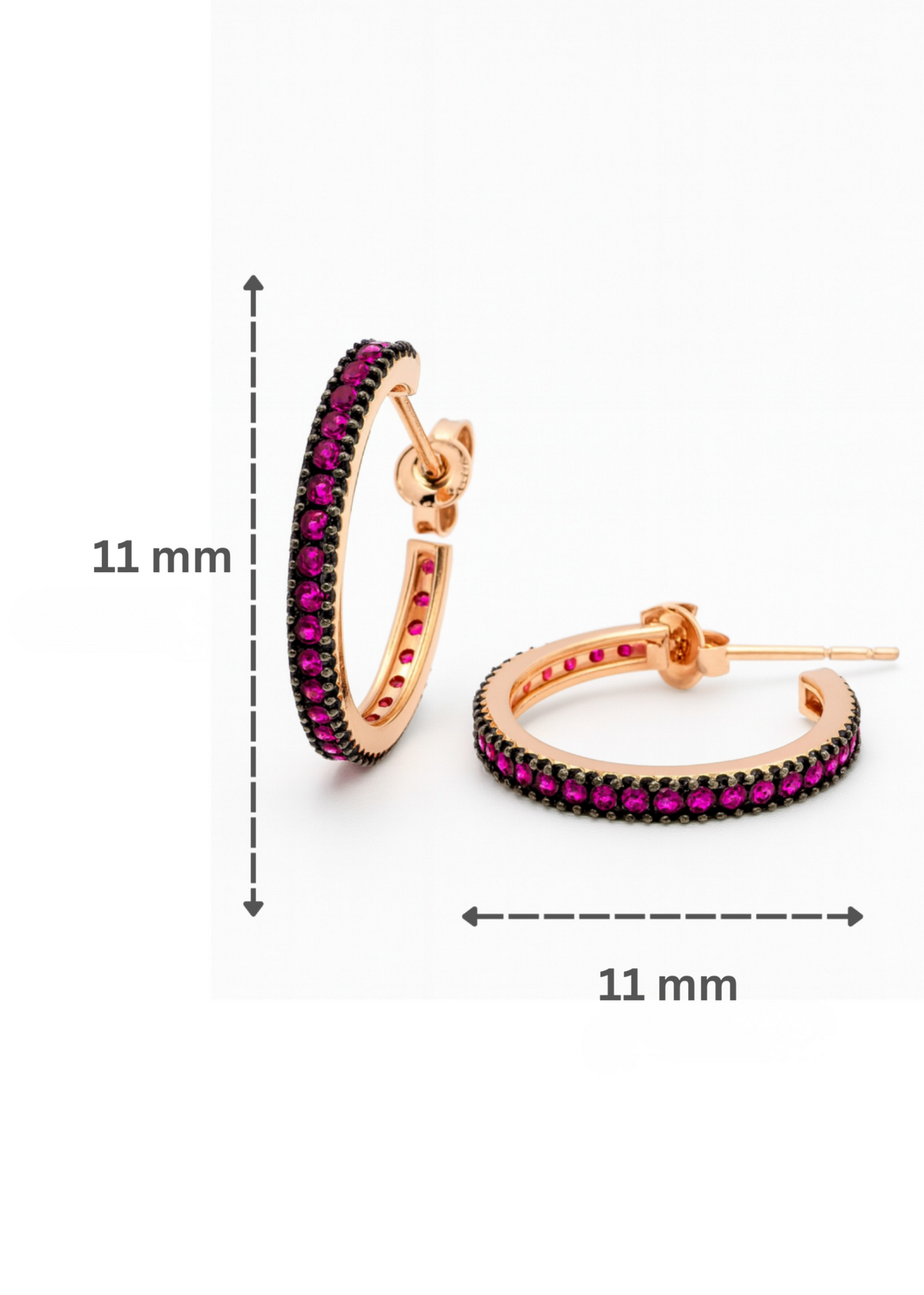 Ruby Mini Pavé-925 Sterling Silver