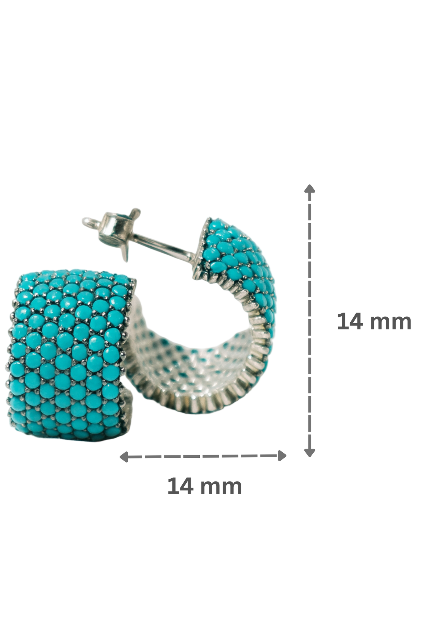 Mosaic Hoop- 925 Sterling Silver