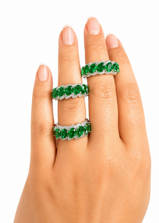 Emerald Eternity-925 Sterling Silver