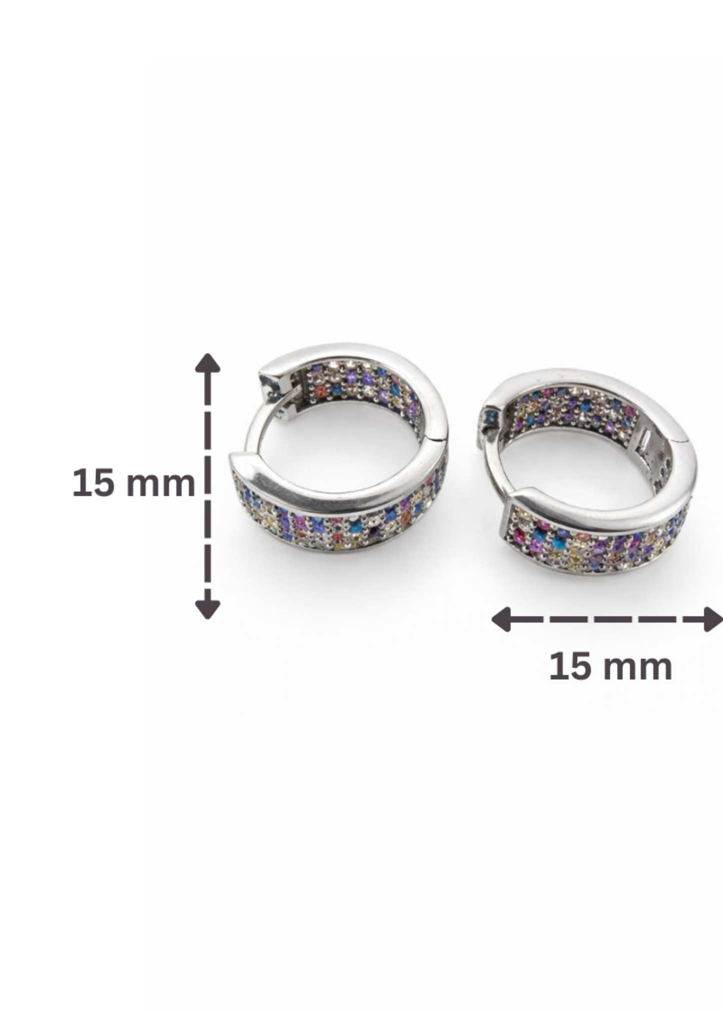Rainbow Pavé-925 Sterling Silver