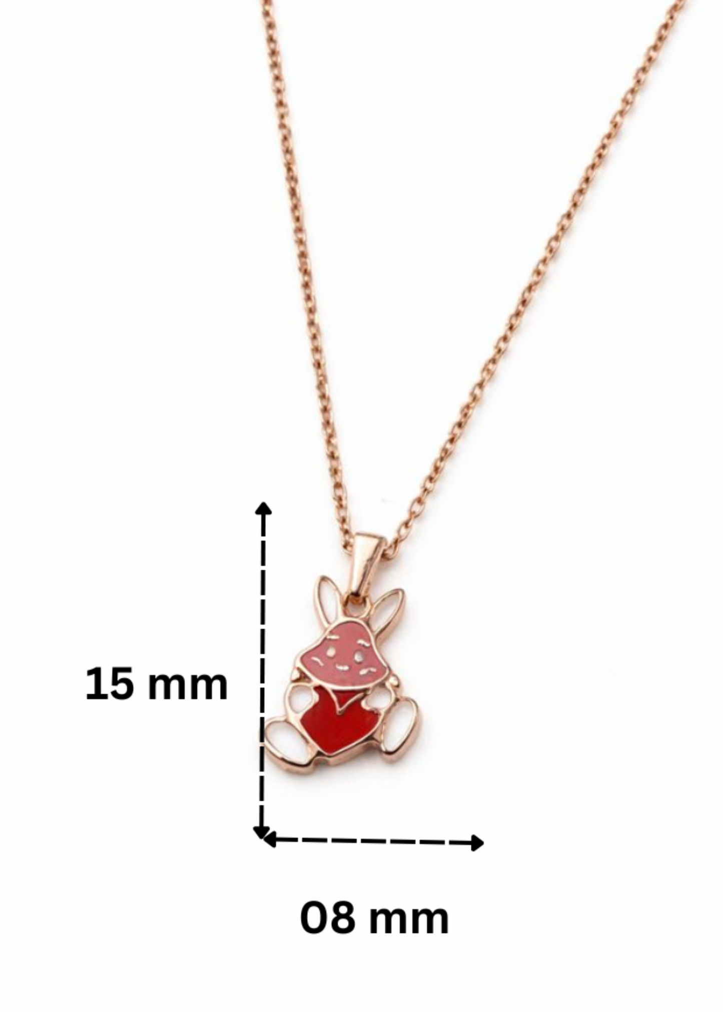 Red Bunny Pendant-925 Sterling Silver