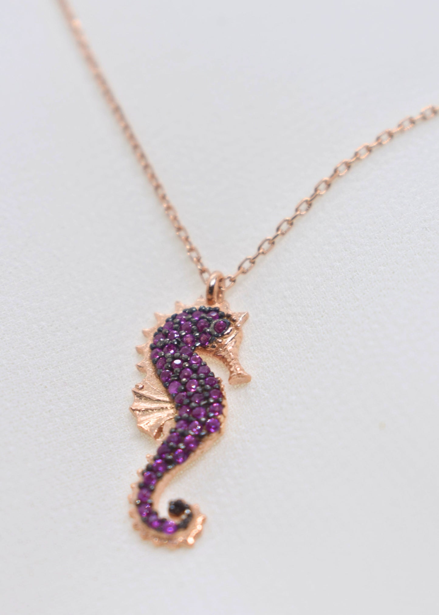 Seahorse Serenity Pendant Necklace -925 sterling silver | Turkish Elegance