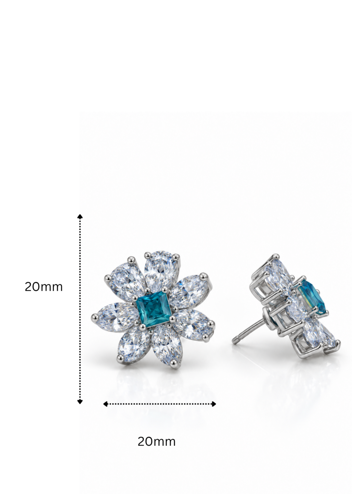 Teal Blossom-925 Sterling Silver