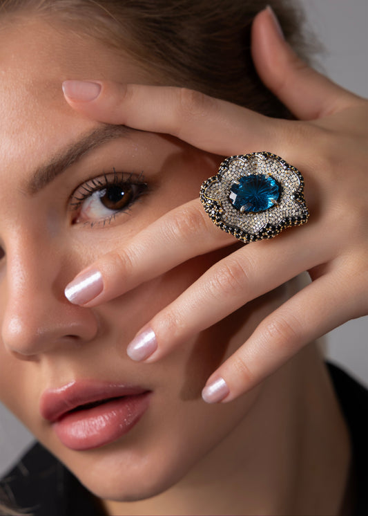 Azure Empress Royale Ring