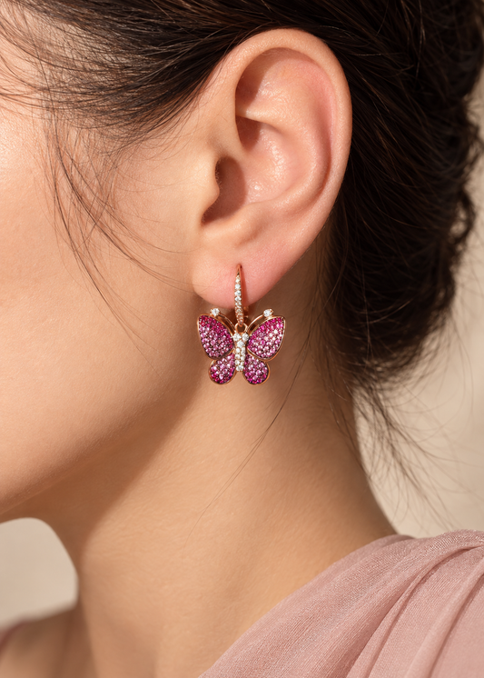 Ruby Butterfly-925 Sterling Silver