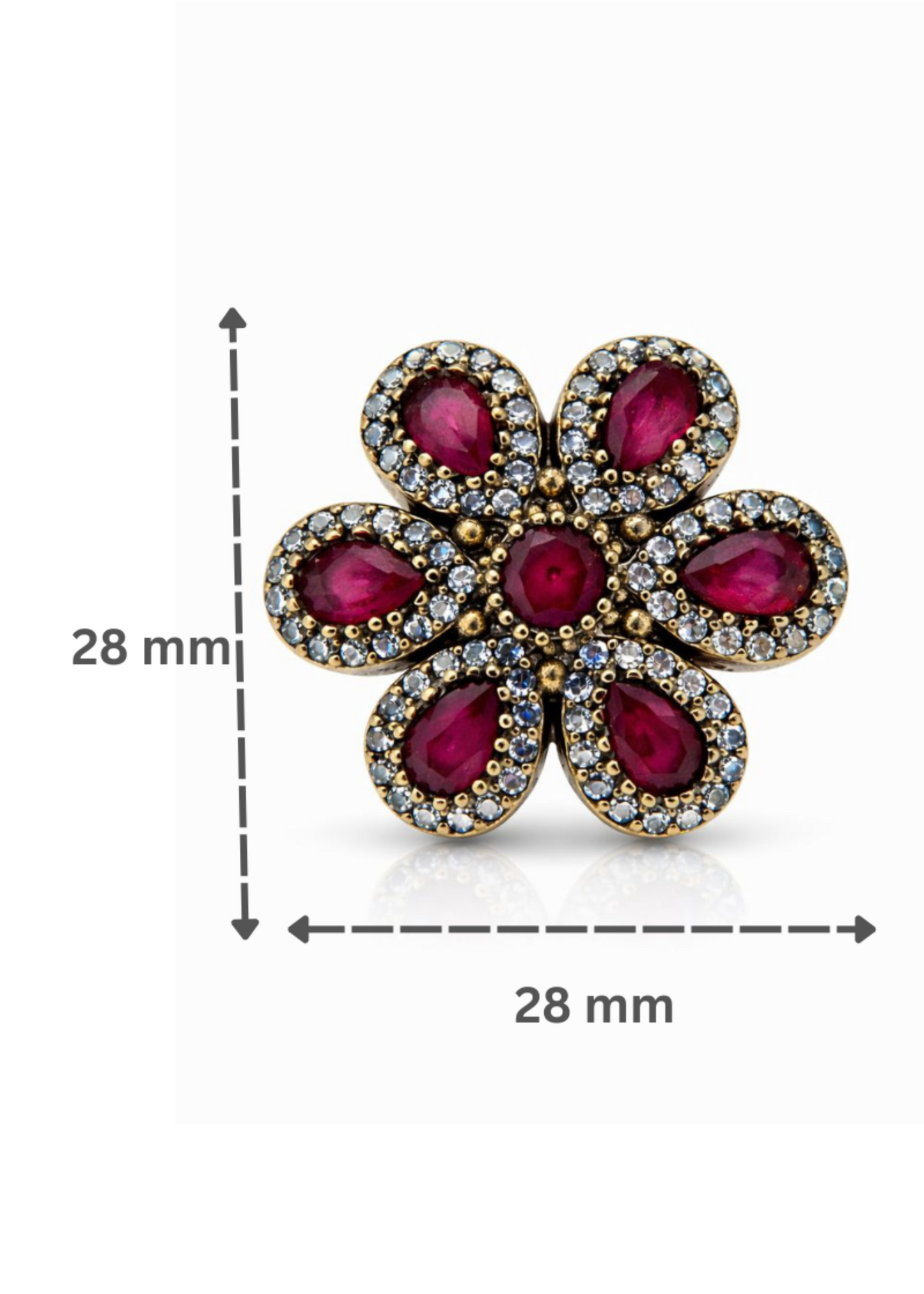 Ruby Blossom-925 Sterling Silver
