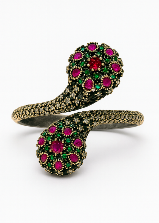 Crimson Cuff-925 Sterling Silver