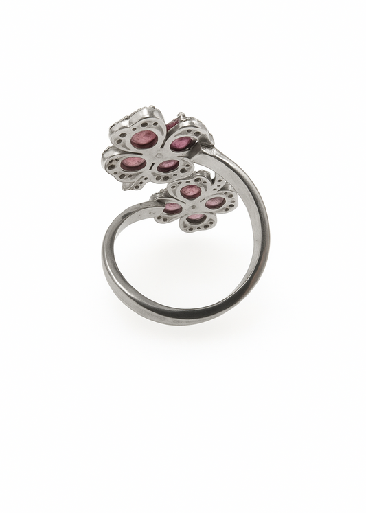 Ruby Blossom Ring