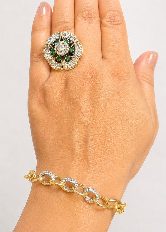 Interlock Bracelet-925 Sterling Silver