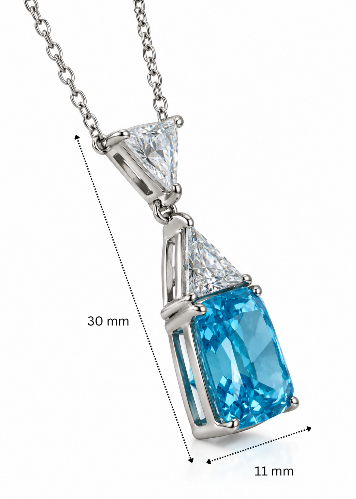 Trillion Cascade-925 Sterling Silver