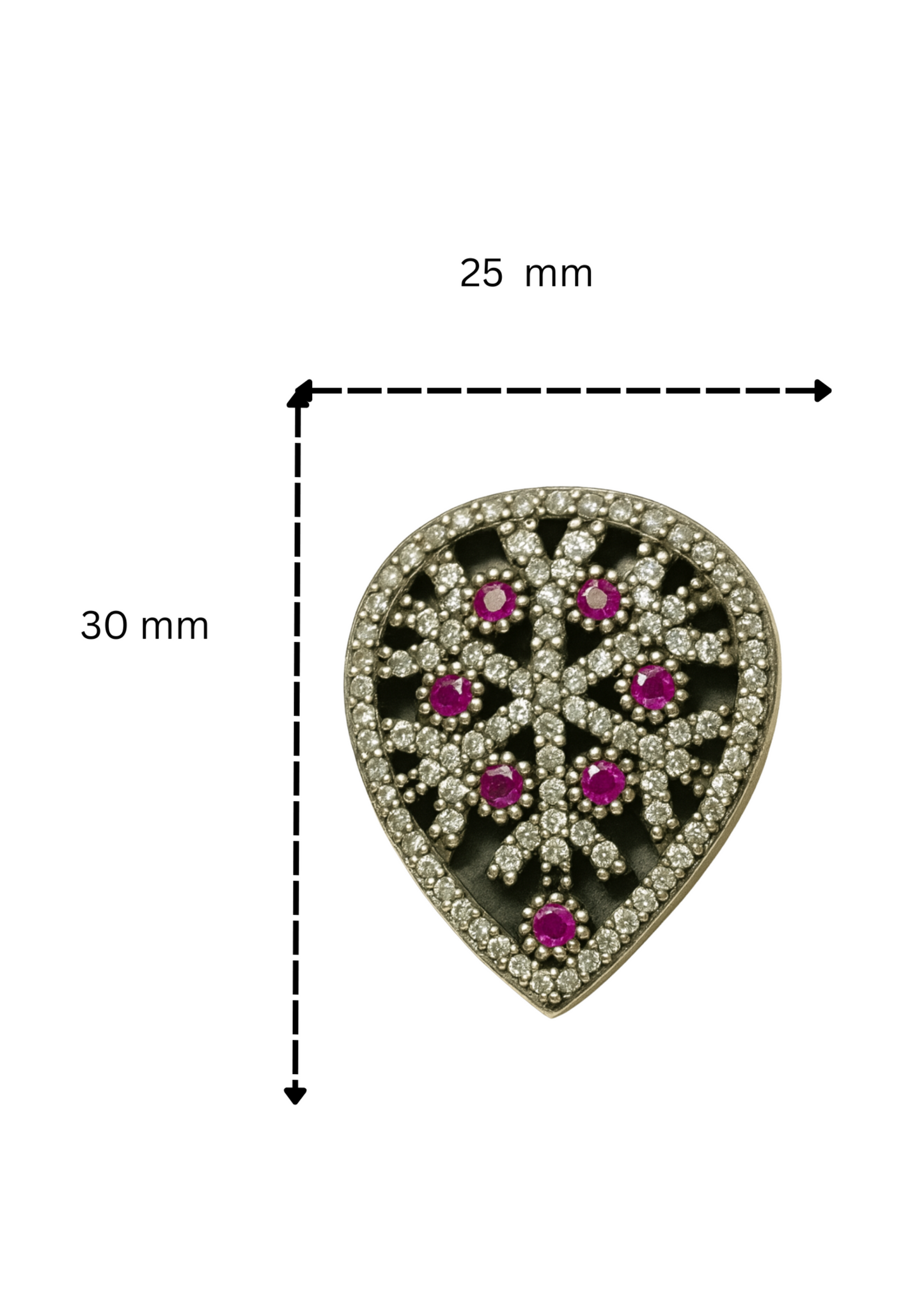 Crimson Blossom-925 Sterlig Silver