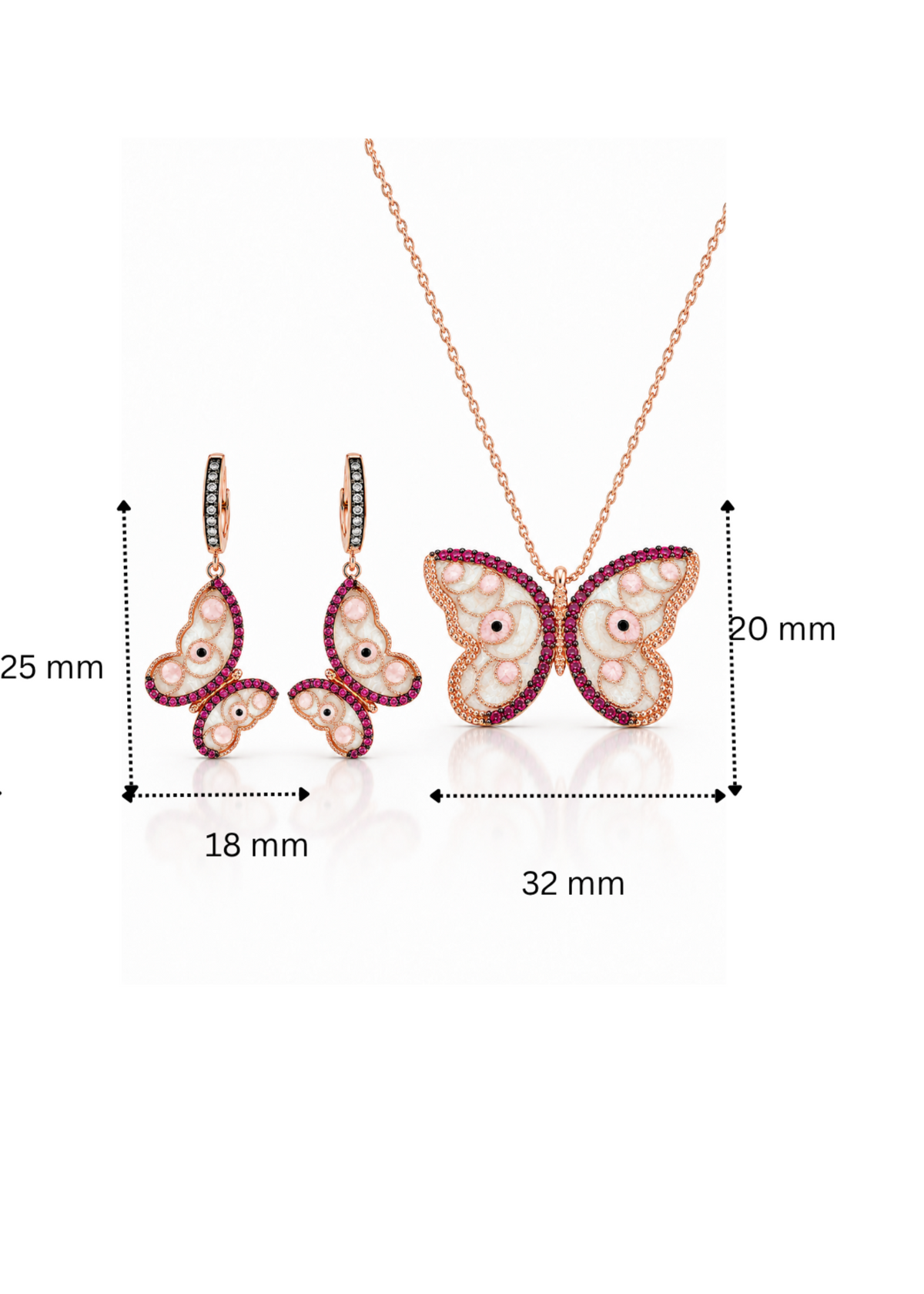 Papillon Rosé-925 Sterling Silver