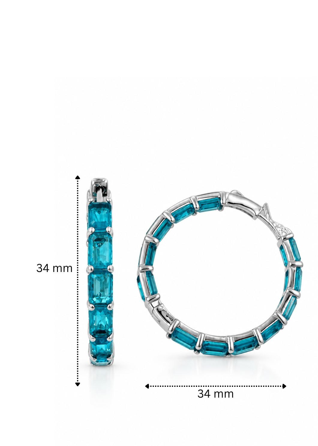 Azure Baguette-925 Sterling Silver