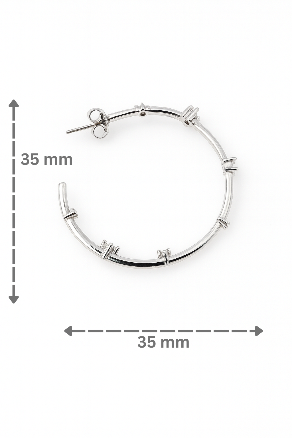 Starlit Hoop-925 Sterling Siilver