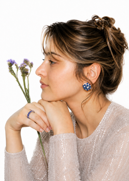 Sapphire Blossom -925 Sterling Silver