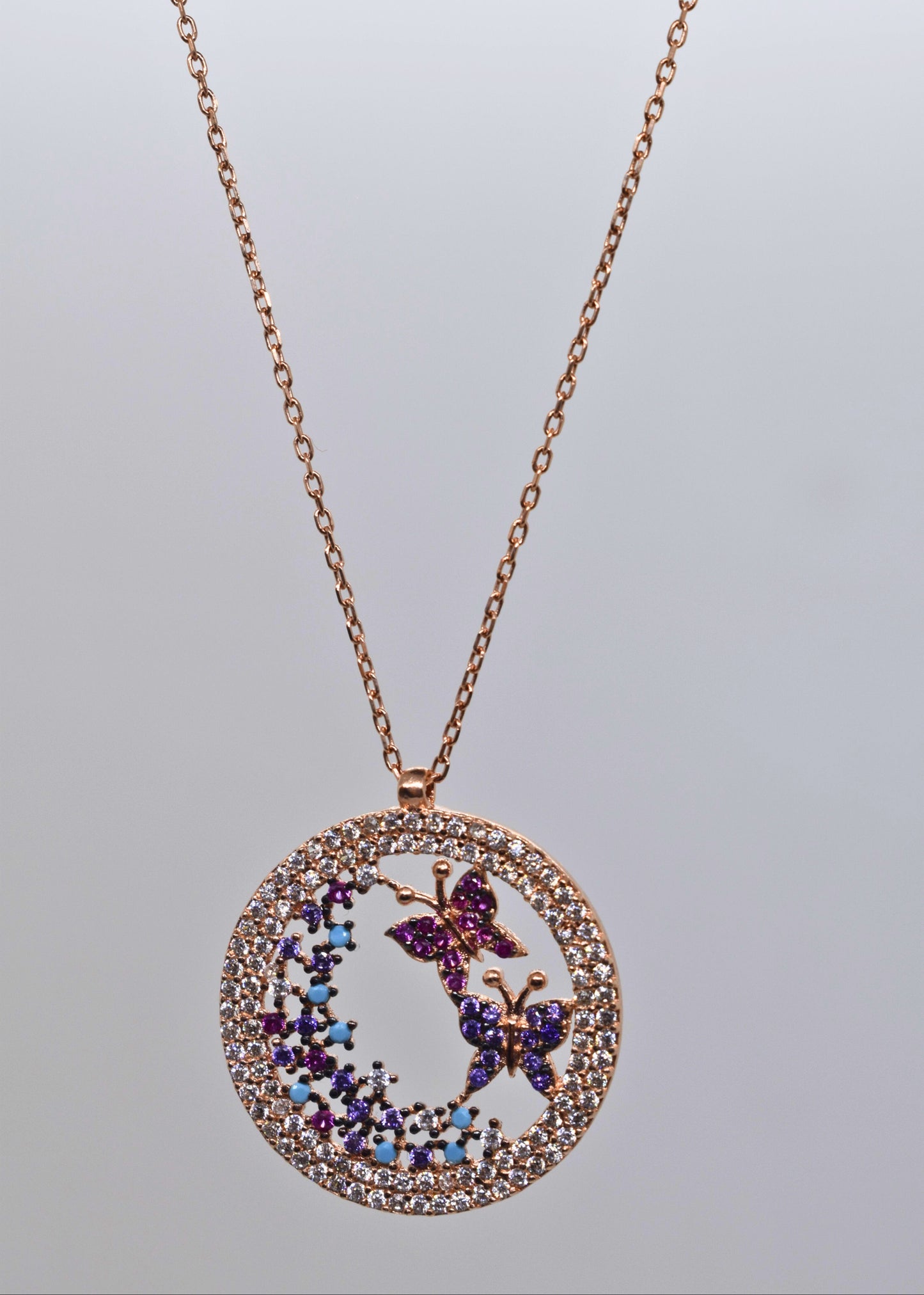 Butterfly Halo -925 Sterling Silver