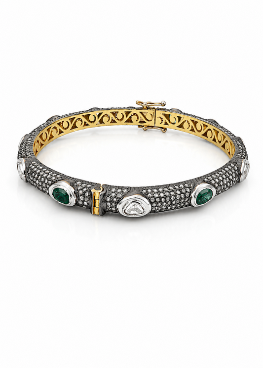 Emerald Polki-925 Sterling Silver