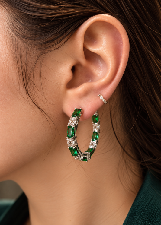 Emerald Spark-925 Sterling Silver