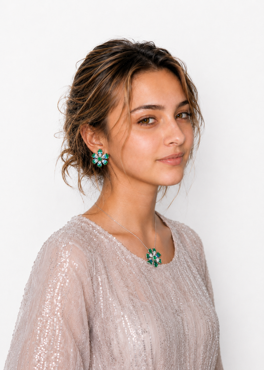 Emerald Blossom -925 Sterling Silver