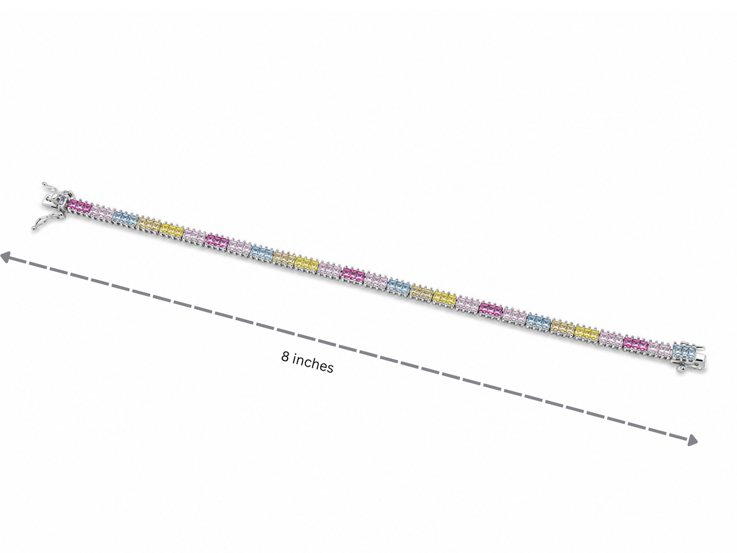 Pastel Baguette -925 Sterling Silver