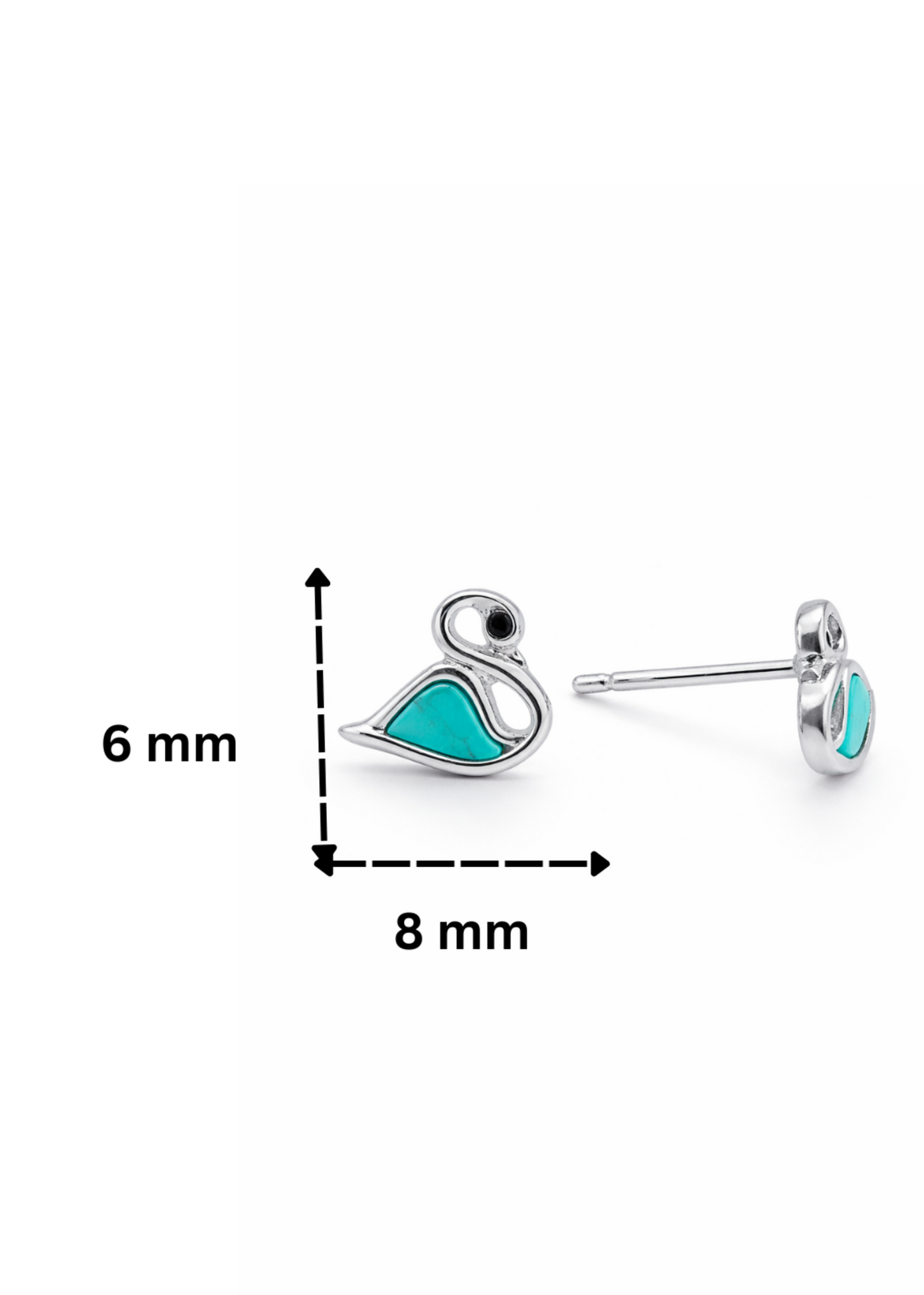 Turquoise Swan-925 Sterling Silver
