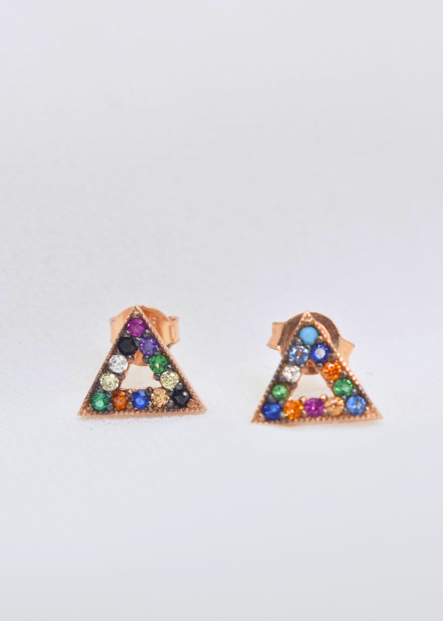 Multi color Triangle – 925 Sterling Silver