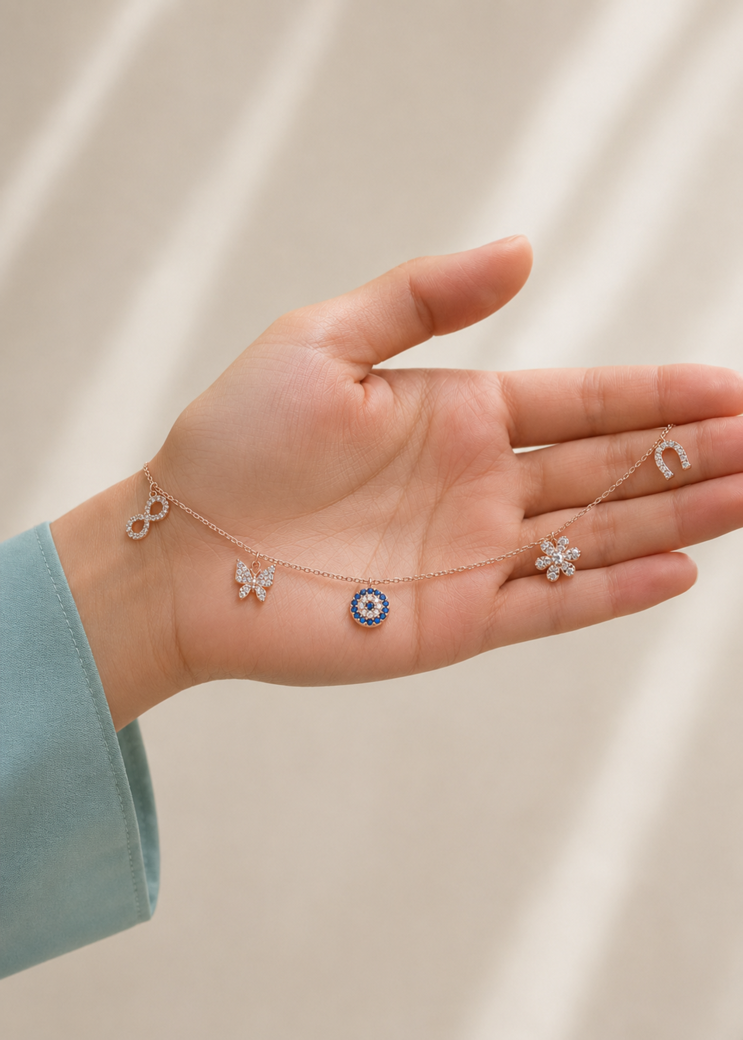 Sıngle eye charm-925 Sterlıng Sılver