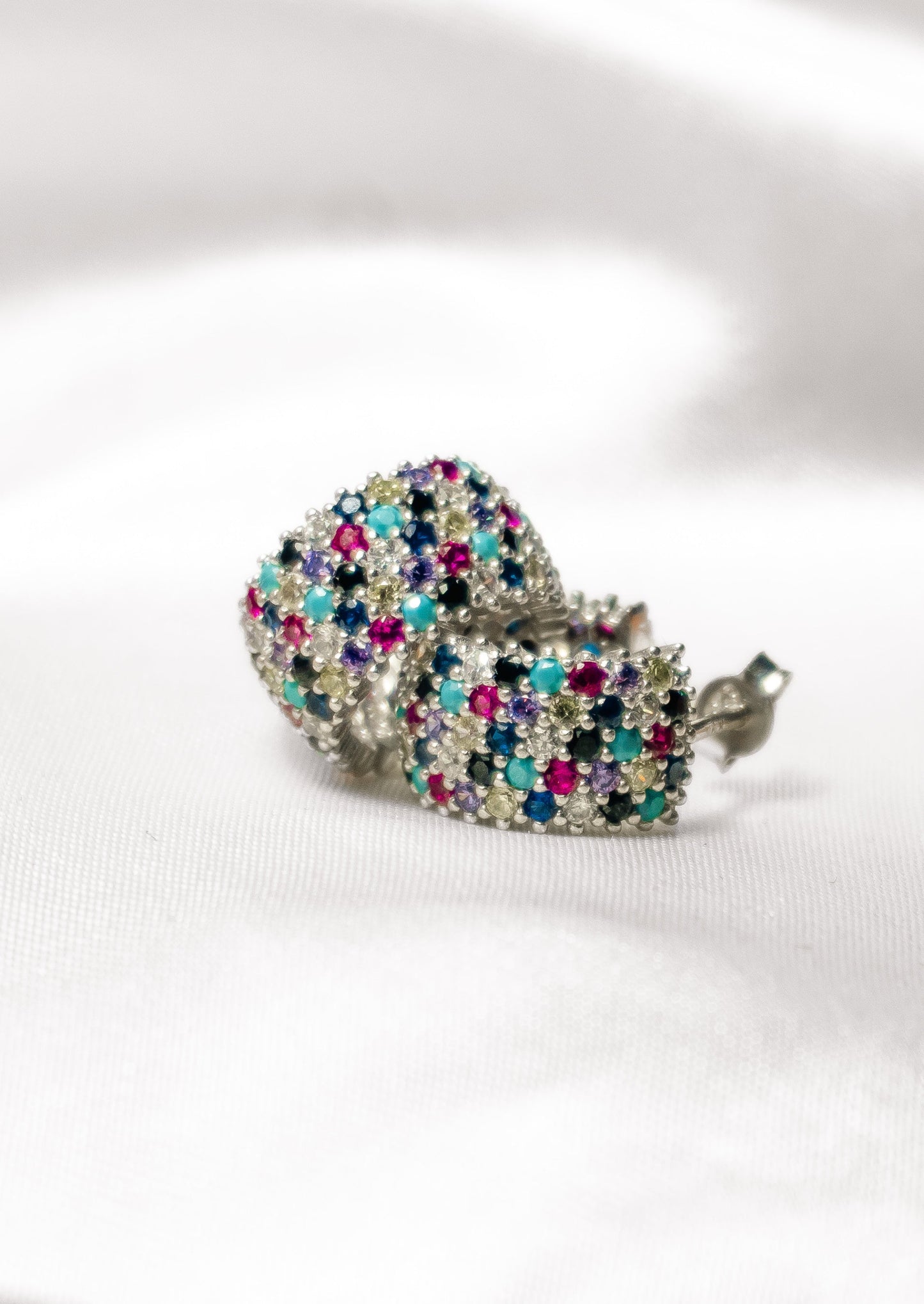 Charm Hoops- 925 Sterling Silver