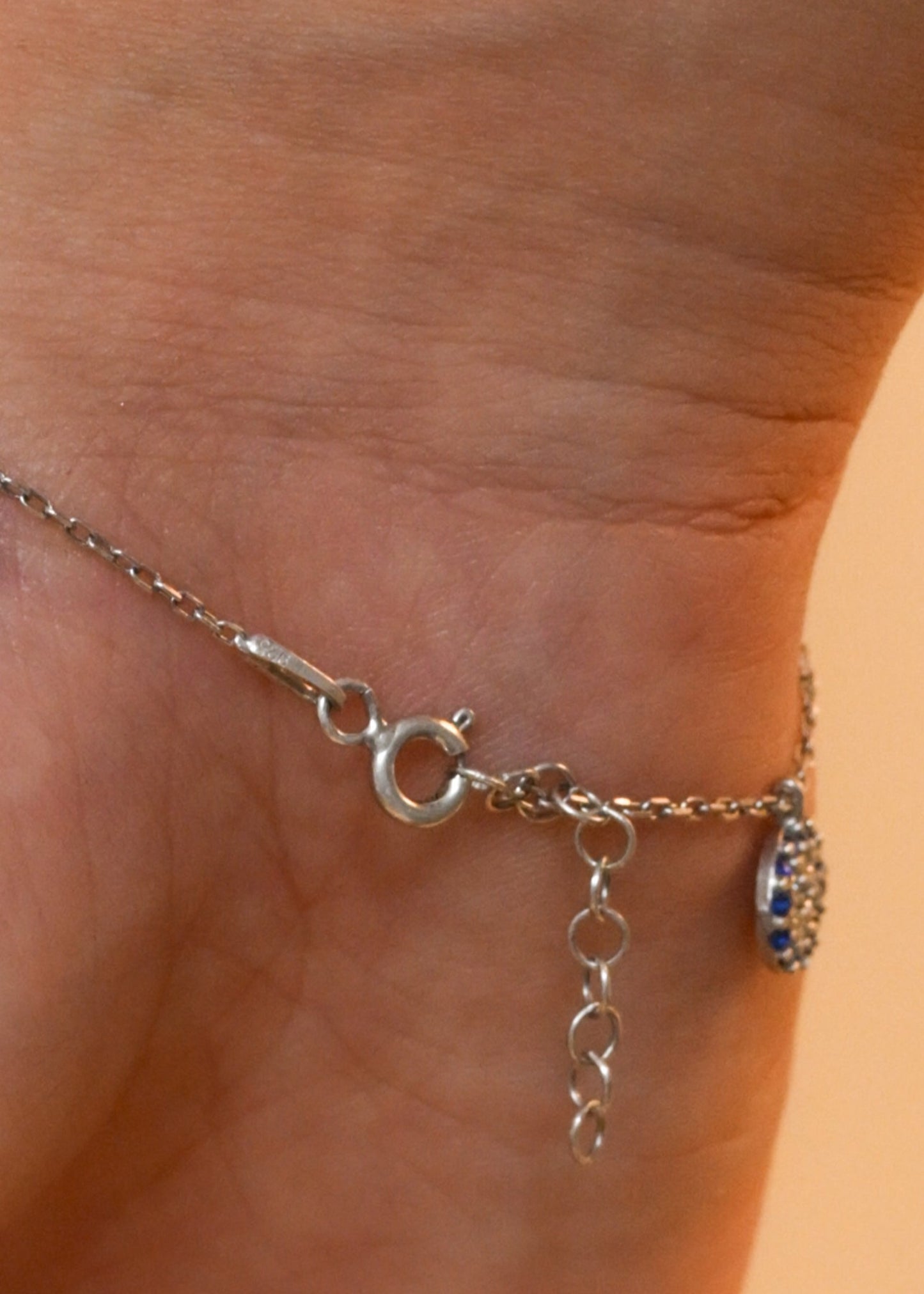 Evil Eye Charm Bracelet-925 Sterling Silver