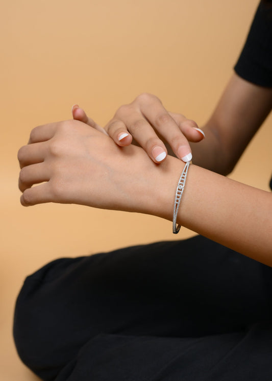 Mirage Bangle- 925 Sterling Silver