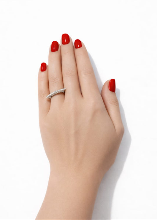 Elegant Pavé Arc-925 Sterling Silver