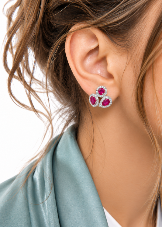 Crimson Trio-925 Sterling Silver