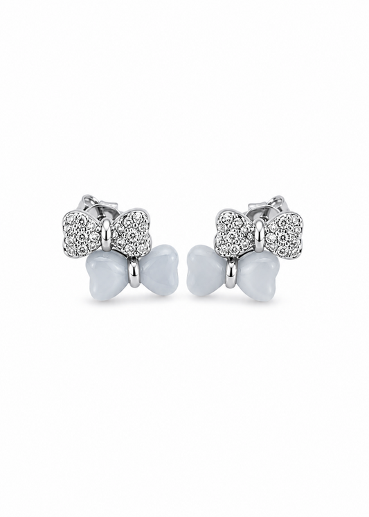 Frosted Bow– 925 Sterling Silver