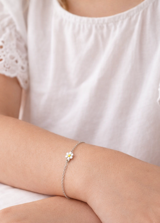 Daisy Flower Bracelet – 925 Sterling Silver
