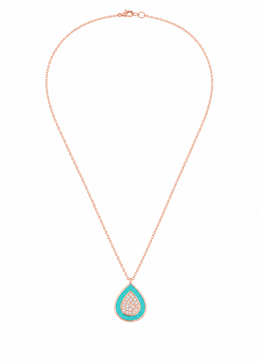 Enamel Teardrop-925 Sterling Silver