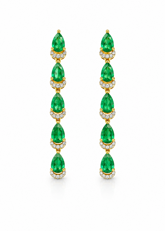 Émeraude Cascade-925 Sterling Silver
