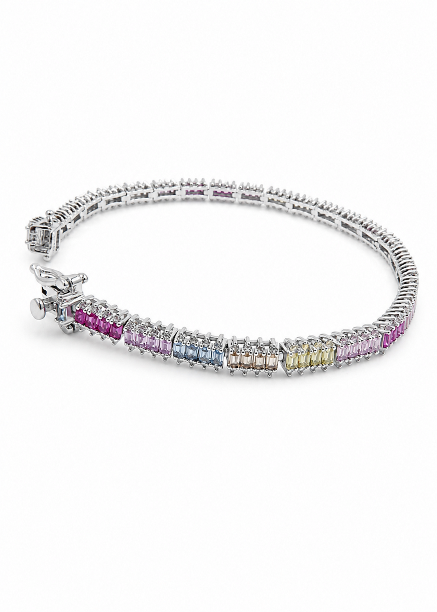 Pastel Baguette -925 Sterling Silver