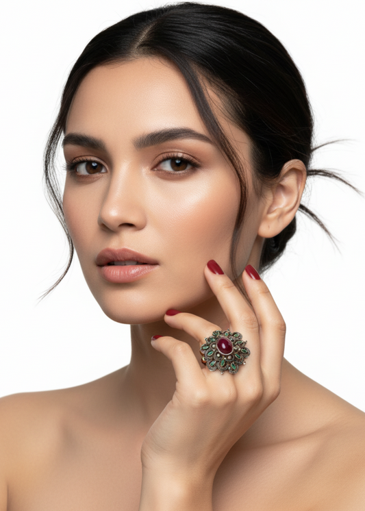 Regal Noor Ruby-Emerald Ring
