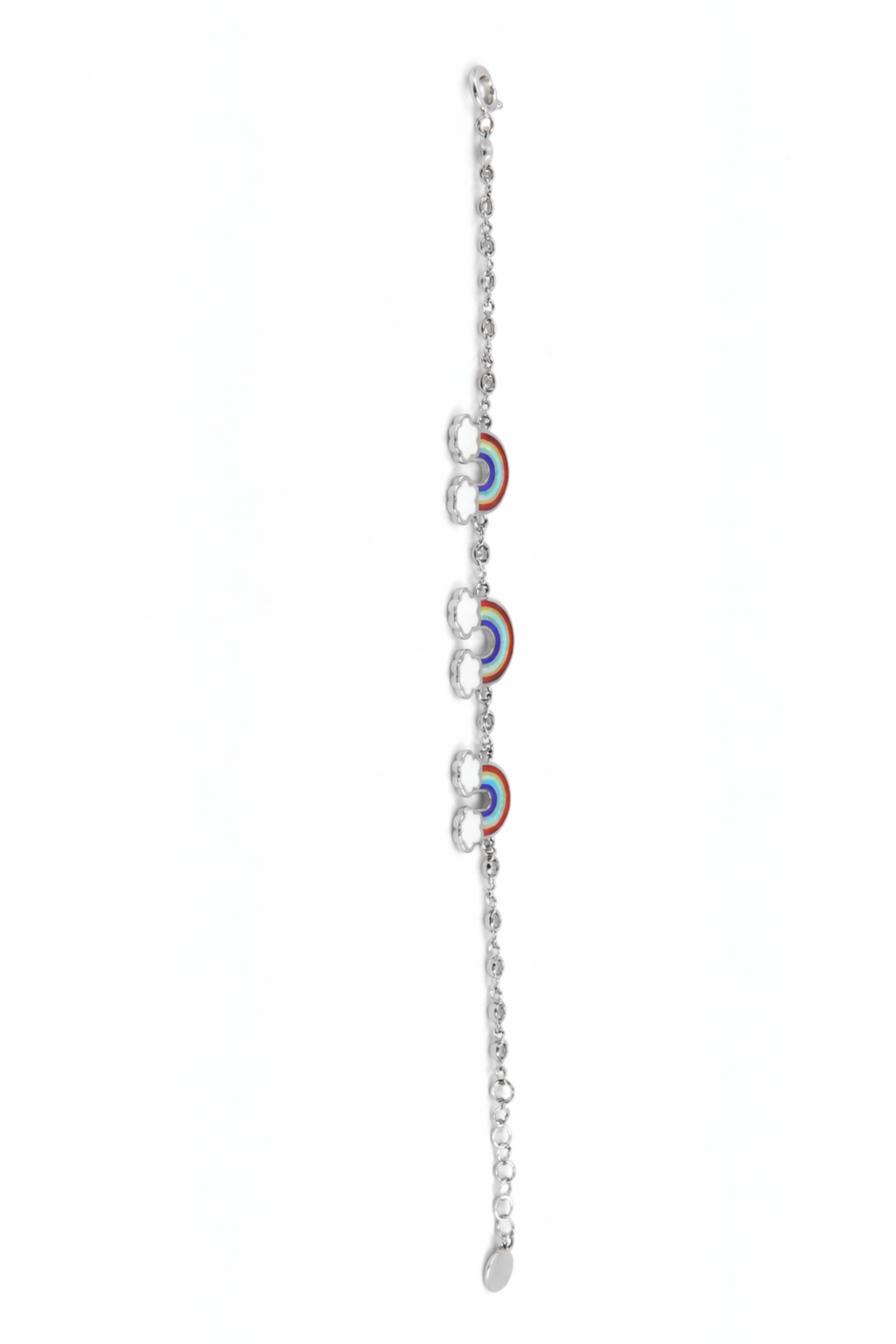 Rainbow Charm Bracelet – 925 Sterling Silver