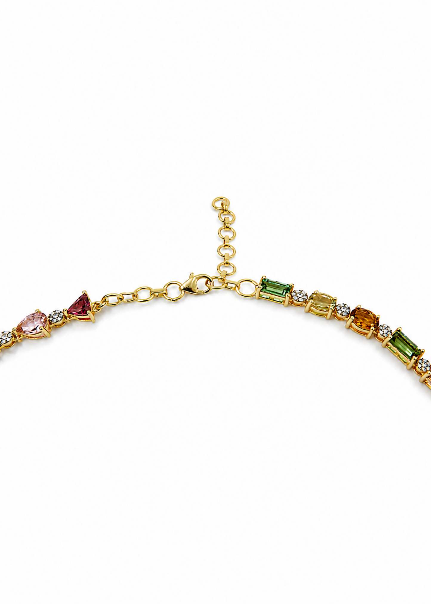 Pastel Multi Sapphire Necklace Set