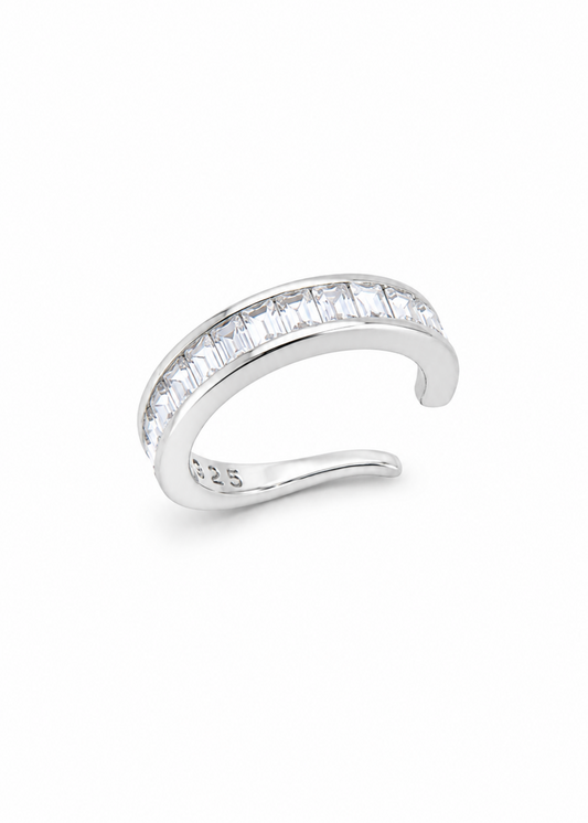 Baguette Cuff-925 Sterling Silver