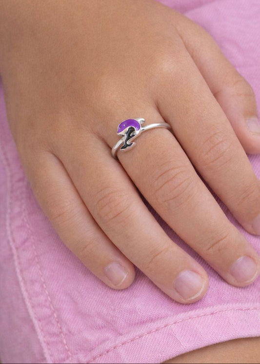 Purple Dolphin-925 Sterling Silver