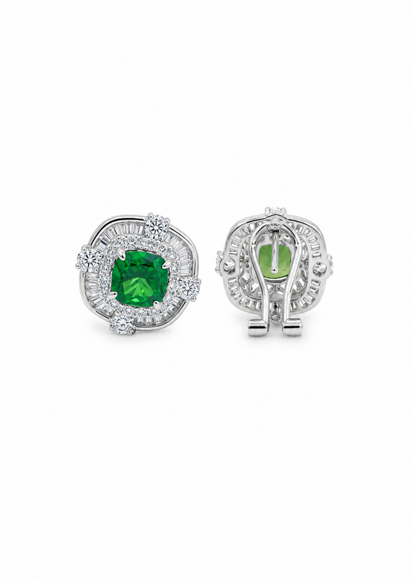 Emerald Halo– 925 Sterling Silver