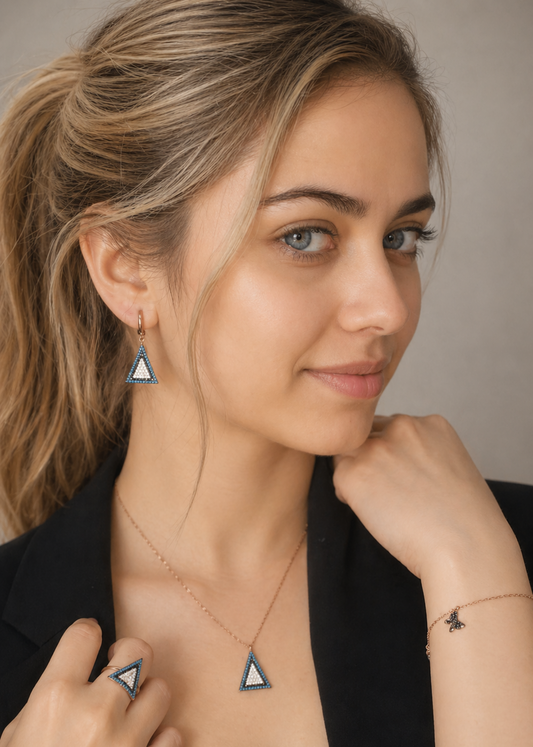 Celeste Triangle-925 Sterling Silver