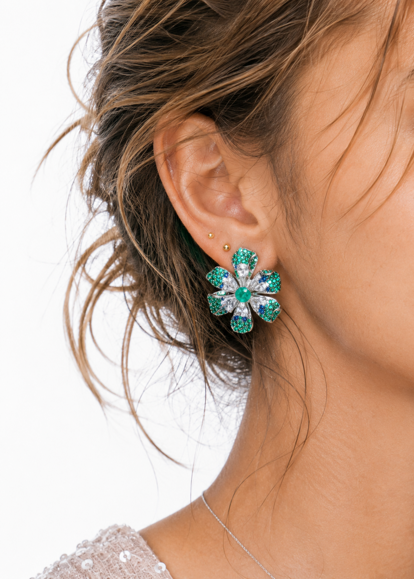 Emerald Blossom -925 Sterling Silver