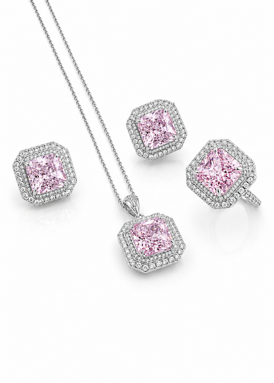 Blush Halo – 925 Sterling Silver