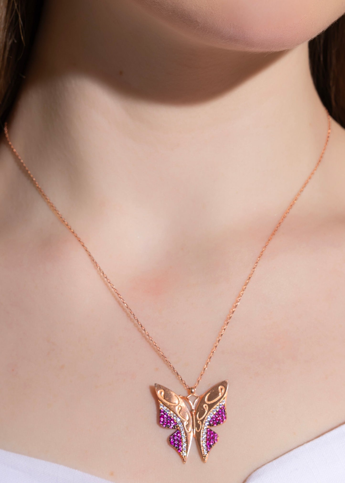 Crimson Butterfly– 925 Sterling Silver
