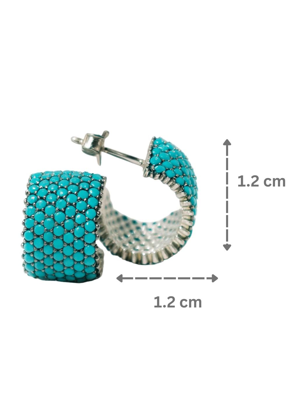 Mosaic Hoop- 925 Sterling Silver