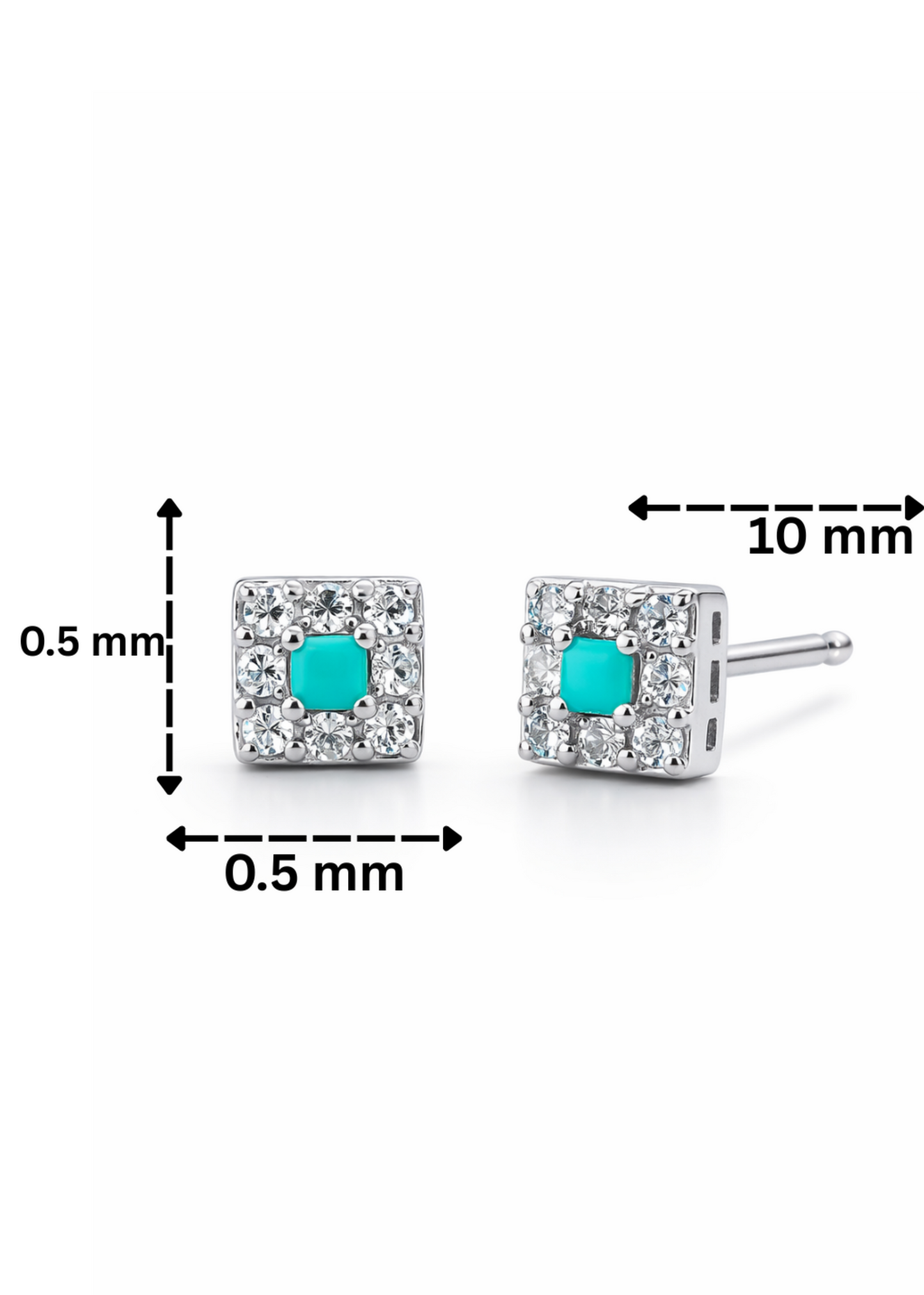 Mini Square- 925 Sterling Silver